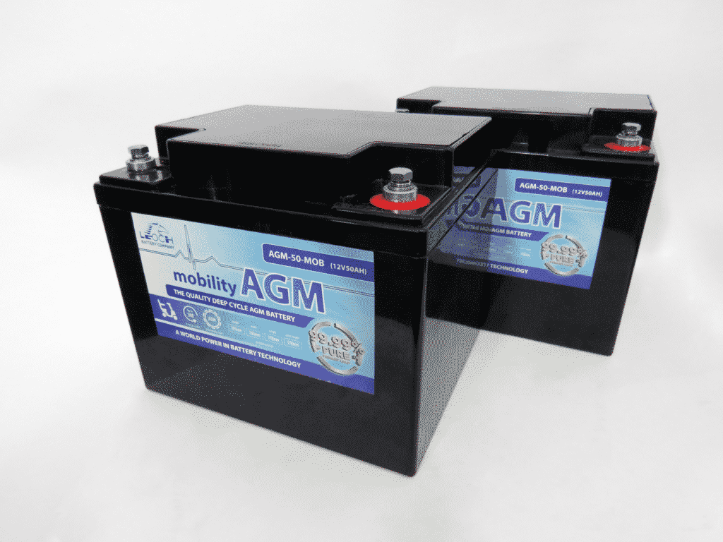 Leoch 12v 50ah Mobility Battery Twin Pack - The Battery Guys